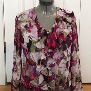 Evan-Picone pink flower top